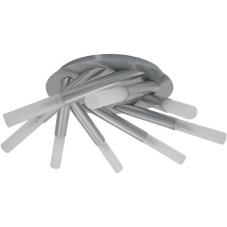 Plafond DINA redondo 8xG9 Alt.20xD.48cm níquel