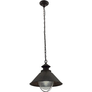 Suspensão BOLZANO redondo pequeno 1xE27 Alt.Reg.xD.25cm castanho