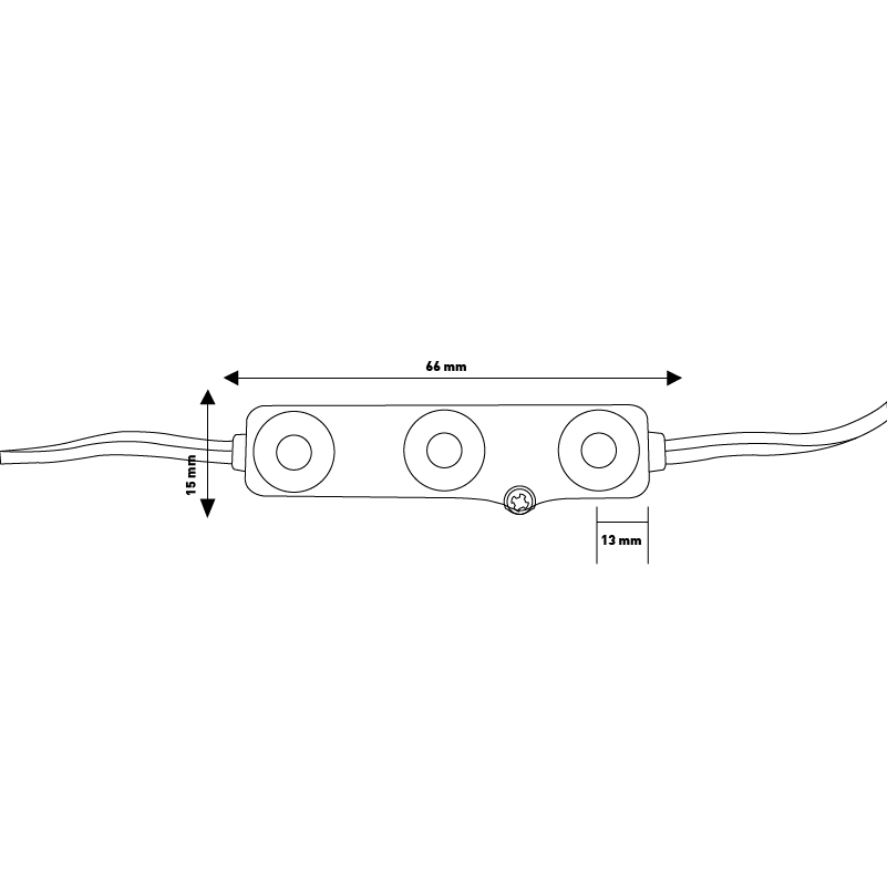 Corrente de 20 Módulos de 3 LED SMD Samsung 12V DC 1.2W - Image 2
