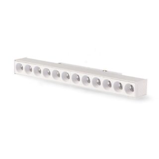 Foco LED Linear Led Lumiere 12W de Calha Magnética Branco 48V Serie 20Mm - 3000K
