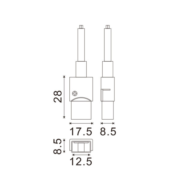 Conector intermediário com cabo para LED Strip IP68 12MM saída 10MM em 2PIN - Image 2