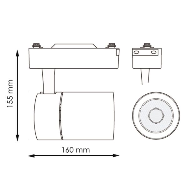 Foco LED para Calha Fast Branco 30W Monofásica 4500K - Image 2