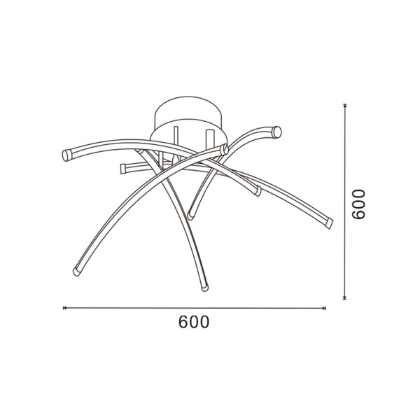 Candeeiro de teto LED Aranha 78W CCT - Image 2