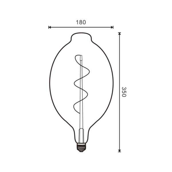 Lampada LED Filamento Espiral E27 BT180 4W Ámbar - Image 2