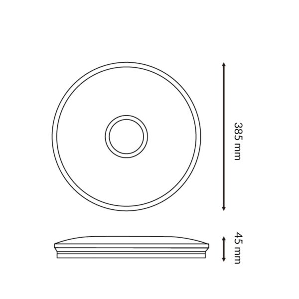 Plafon LED Redondo Turin 40W CCT - Image 2