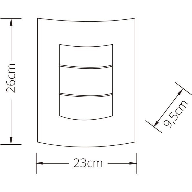Aplique JOANES IP44 1xE27 C.23xL.9xAlt.26cm cor inox - Image 2