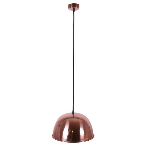 Suspensão COPPER 1xE27 Alt.Reg.xD.30cm em cobre com acabamento liso  brilhante e interior estanhado - Image 2