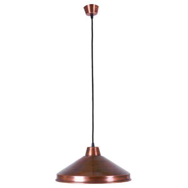 Suspensão COPPER 1xE27 Alt.Reg.xD.35cm em cobre com acabamento liso oxidado - Image 2