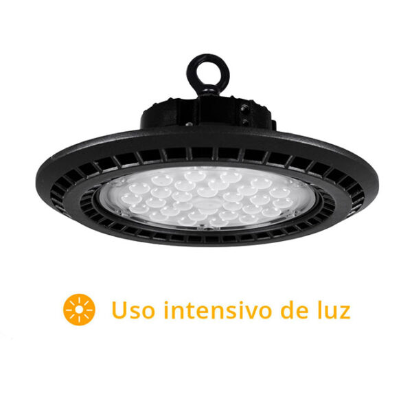 Campânula MEGAVISION IP65 1x150W LED 18000lm 6400K 90° Alt.14xD.35cm Preto - Image 3