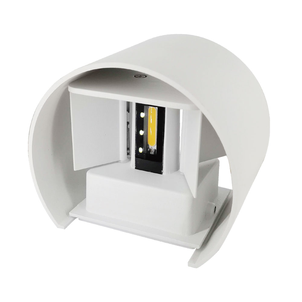 Aplique SALAS IP65 2x3W LED 500lm 3000K C.14xL.12xAlt.10cm branco - Image 2