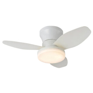 Ventoinha de tecto TAURO MINI branco/branco, 3 palas, 48W LED 3000|4000|6000K A.18xD.70cm