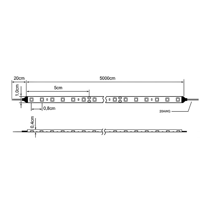 Fita LED 24Vdc 9,6W/m 120LED/m 4000K IP67 50m/rolo - Image 2