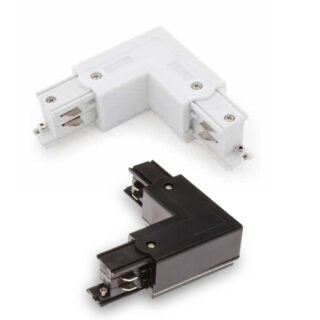 Conector Tipo L para calha trifásica Branco