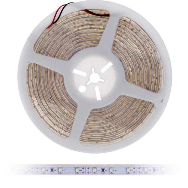 Fita LED SPUTNIK 12Vdc 4.5W/m 60LED/m 6500K IP68 5m/rolo