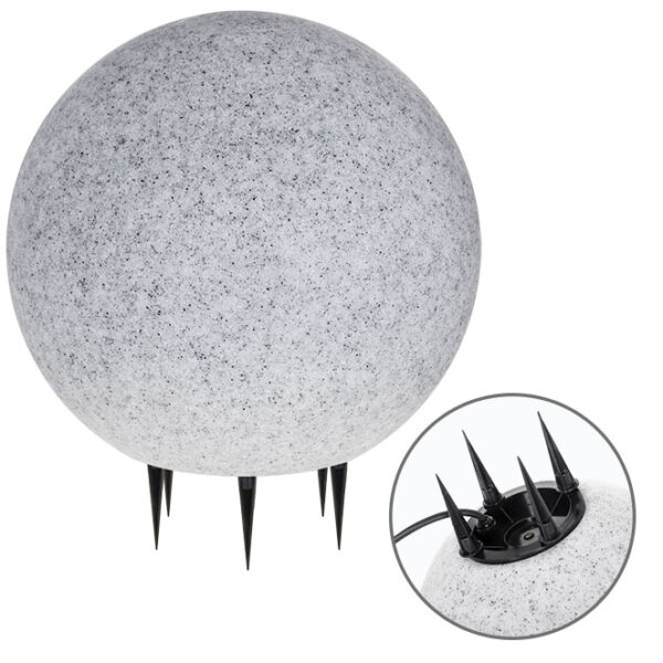 Bola de luz com espigão BONINA IP65 1xE27 Alt.46xD.40cm Granito