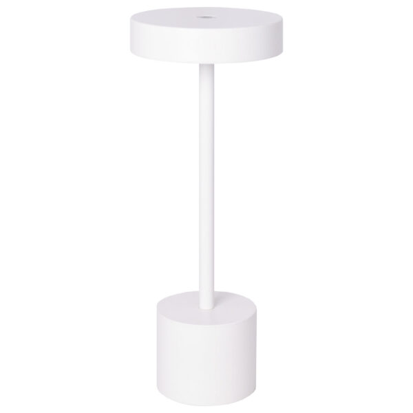 Candeeiro de mesa CANDY IP54 1x2W LED 230lm 3000K Alt.30xD.11,8cm Branco, com carregador e cabo USB