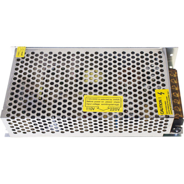 Transformador de tensão constante AC/DC (Driver) 24Vdc 150W 20x9,9x4,3cm, em metal