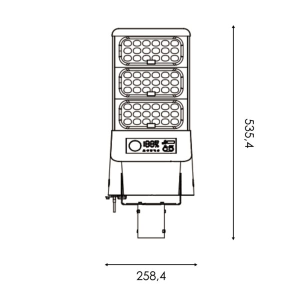 Luminária Solar LED Hybrid Para Iluminação Pública 6000Lm CCT - Image 2