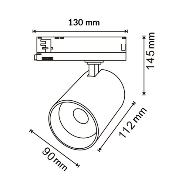 Foco LED para calha White Air 30W Monofásica No Flicker - Padaria - Image 2