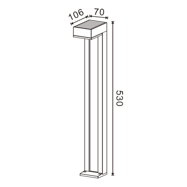 Baliza LED Solar Cubar 3000K - Image 2