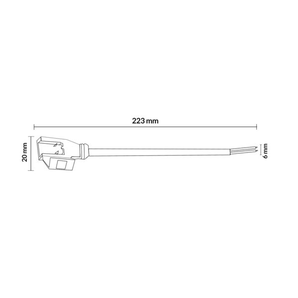 Cabo Adaptador C/ Clip Para Fita Led 220Vac Ruzok - Image 2