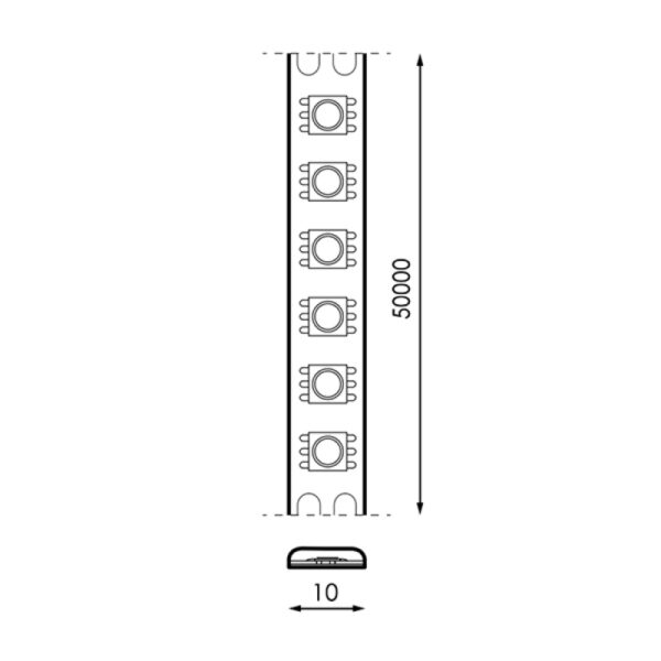 Fita LED 24V CC SMD2110 Thick IP20 350 LED/m - 5 Metros 6000K - Image 2