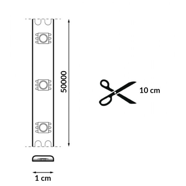 Fita LED 220VCA Cobpoint 10W/m IP65 - 50 Metros - 2100K - Image 2