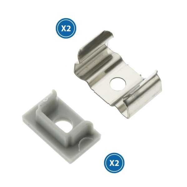 Pack 2 Topos e 2 grampos para Perfil LM3701