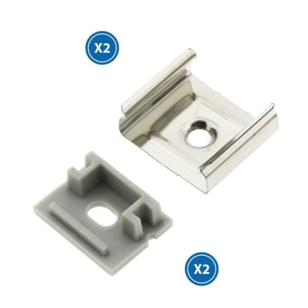 Pack 2 Topos e 2 grampos para Perfil LM3757