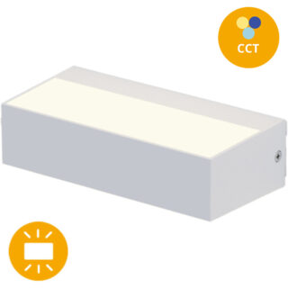 Aplique CORVO IP65 9W LED CCT 3000/4000/6500K C.17,1xL.4,6xAlt.8,3cm branco