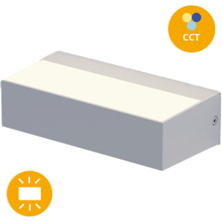 Aplique CORVO IP65 9W LED CCT 3000/4000/6500K C.17,1xL.4,6xAlt.8,3cm cinzento
