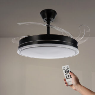 Ventoinha de Teto LED Black Olga ø107 Cm CCT