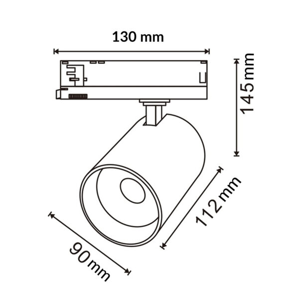 Foco LED para calha White Air 30W Monofásico No Flicker - Fruta - Image 2