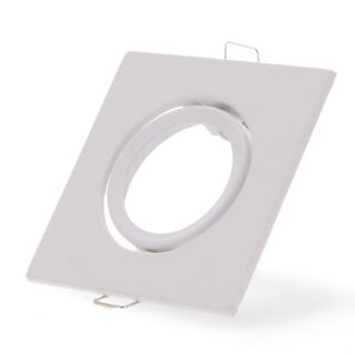 Aro basculante quadrado branco Serie Eco para GU10/MR16