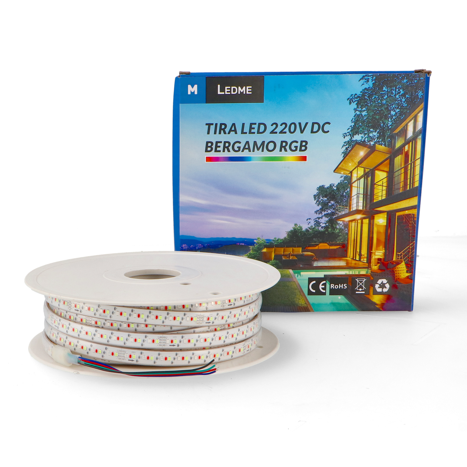 Fita LED 220V AC SMD2835 Bergamo 13W/m IP65 RGB - 25 metros - Image 3