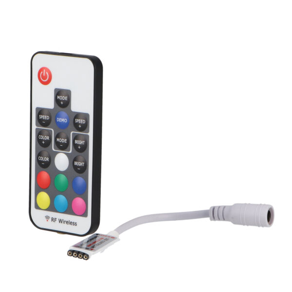 Controlador mini para fitas led RGB com controle remoto por RF