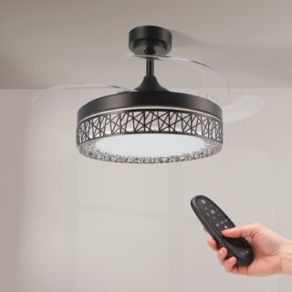 Ventoinha de Teto LED Black Aqua ø107 Cm CCT