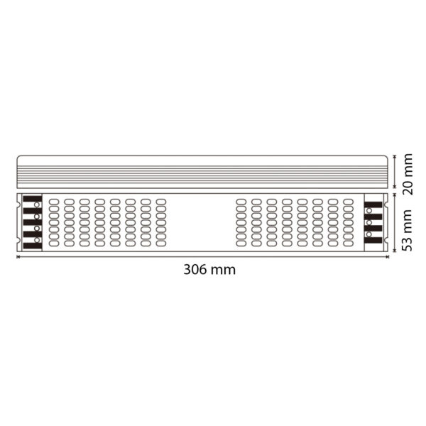 Transformador Slim para fitas LED 200W 24VDC - DSC - Image 3