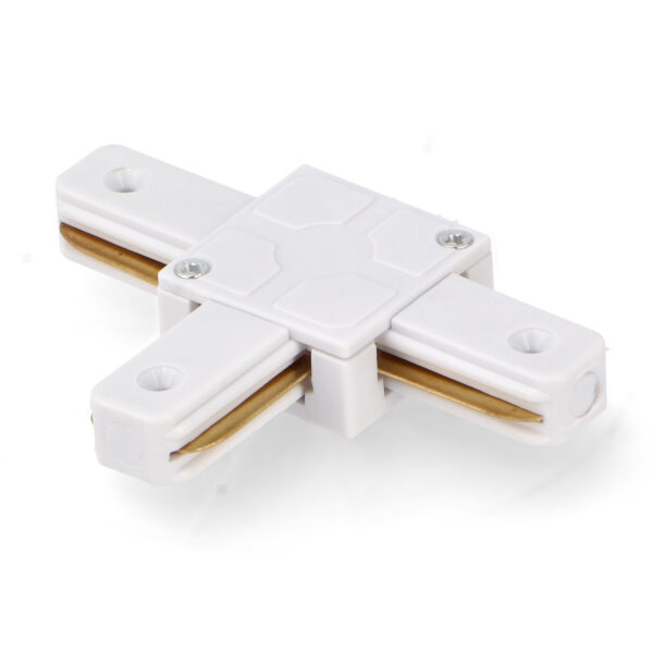 Conector tipo T para calha Monofásica  Branco