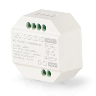 Dimmer LED RF TRIAC compatível com botão de pressão