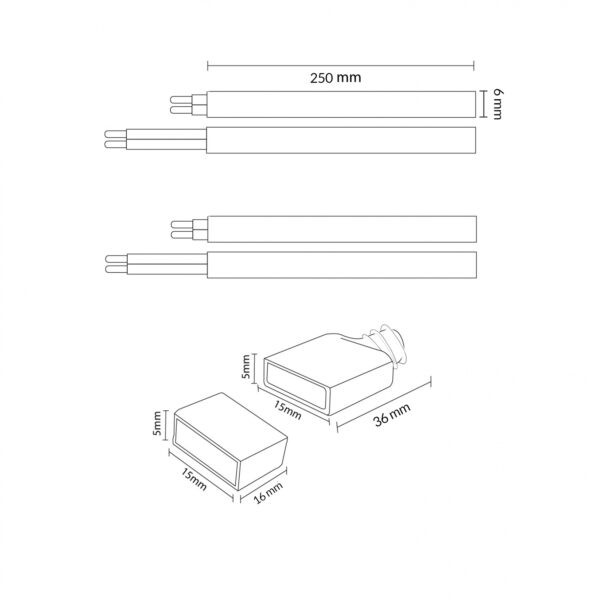 Cabo Adaptador Para fita Led 220Vac Ruzok - Image 2