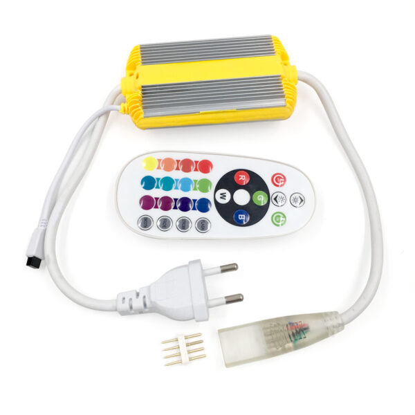 Controlador para fita LED RGB Rozok 220V com comando - DSC