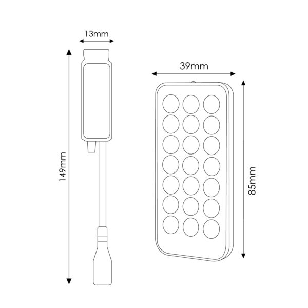 Controlador mini para fitas led RGB com controle remoto por RF - Image 3