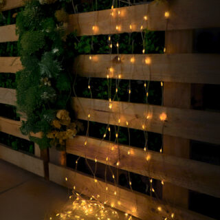 Cortina de grinalda LED para exterior com USB 3*3m