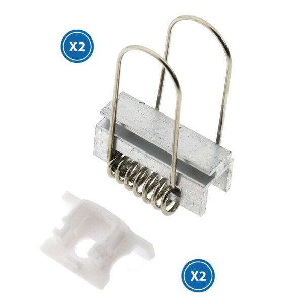 Pack de 2 topos e 2 grampos para perfil LM3725