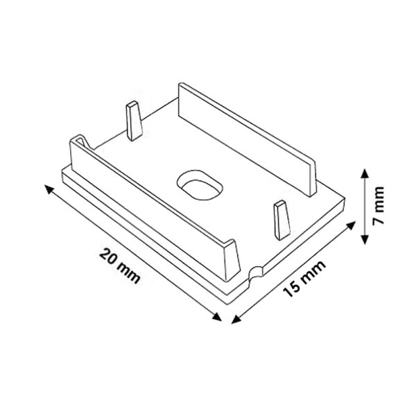 Pack de 2 topos para perfil LM3815 - Image 2