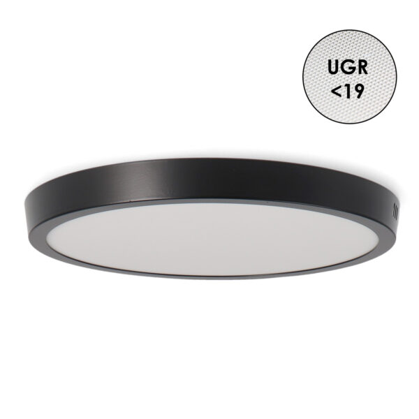 Plafonnier LED Circulaire Série Slim Nero 25W CCT