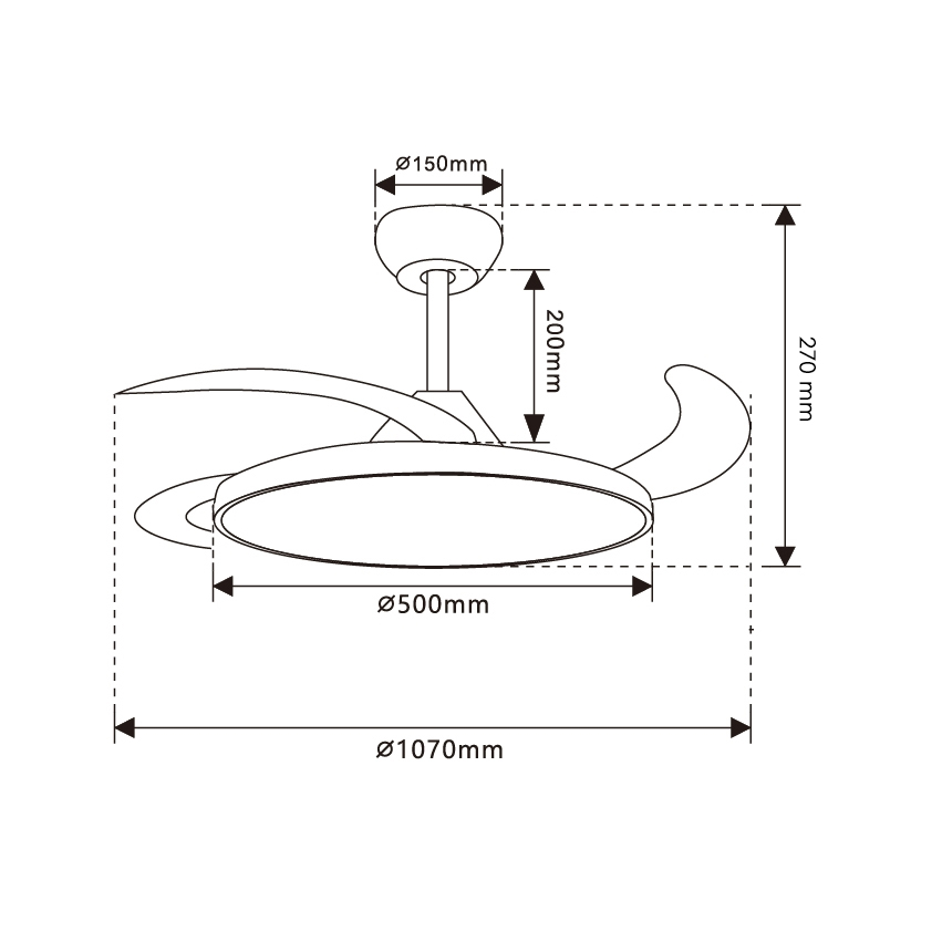 Ventoinha de teto LED Paack ø107 Cm CCT - Image 2