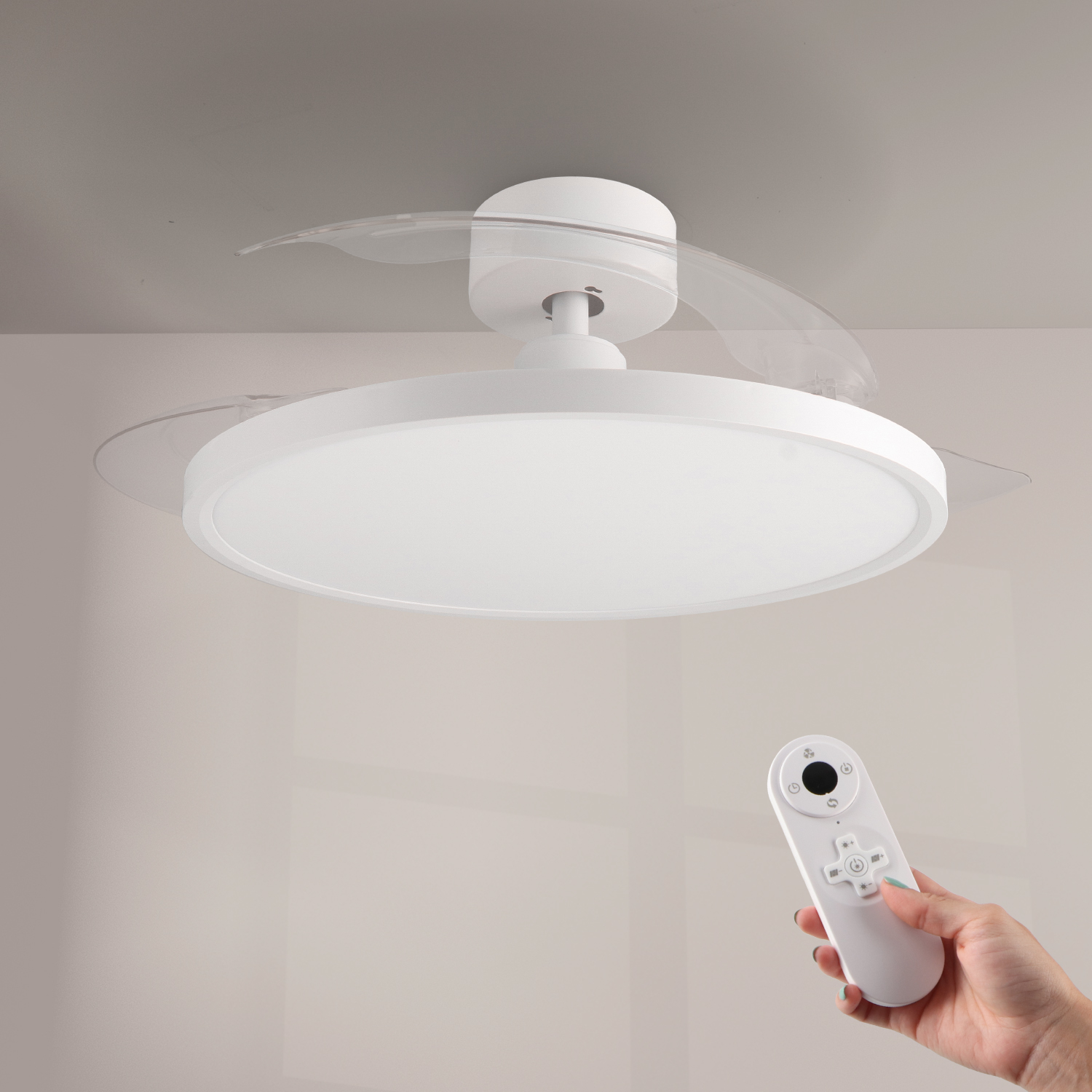Ventoinha de teto LED Paack ø107 Cm CCT