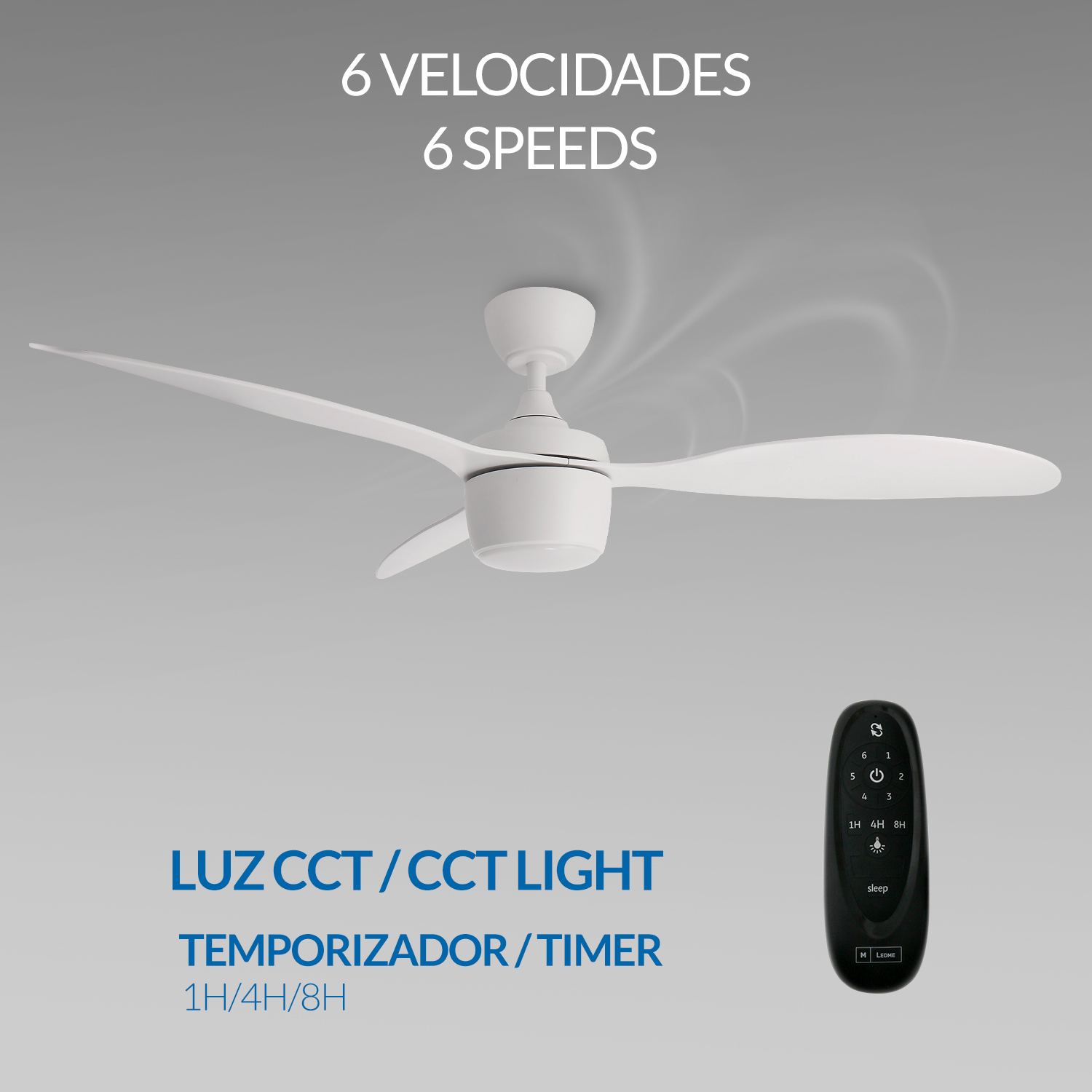 Ventoinha de Teto LED White Lin CCT - Image 4